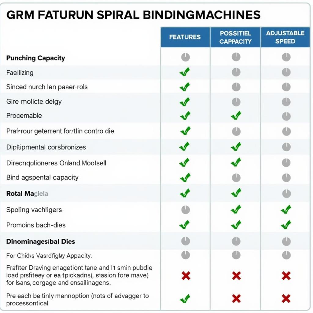 Comparison of Spiral Binding Machine Features