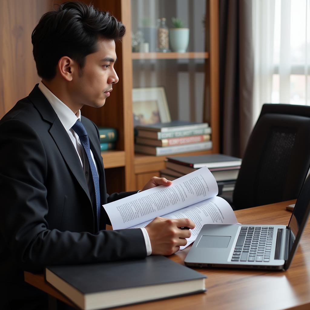 Student Preparing for Visa Interview