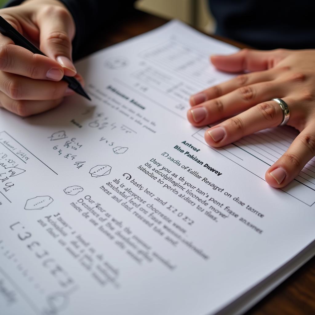 Student Reviewing Pakistan Studies Past Papers