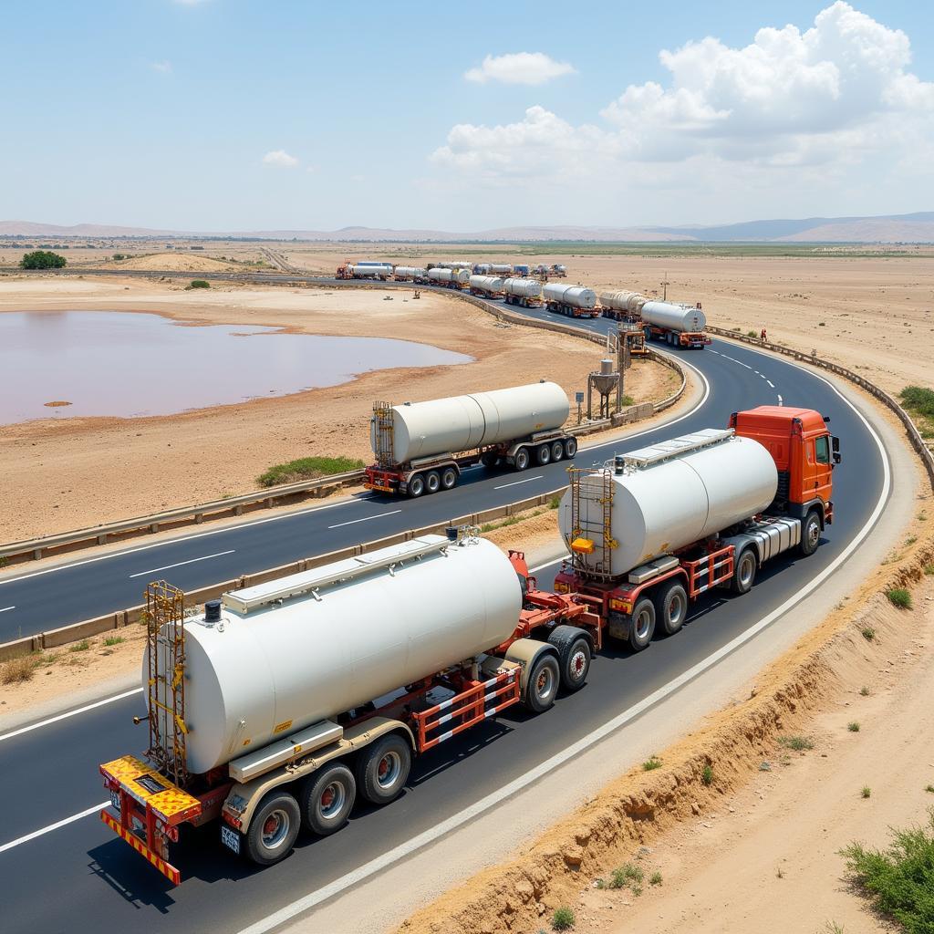 Transporting Sulphuric Acid in Pakistan