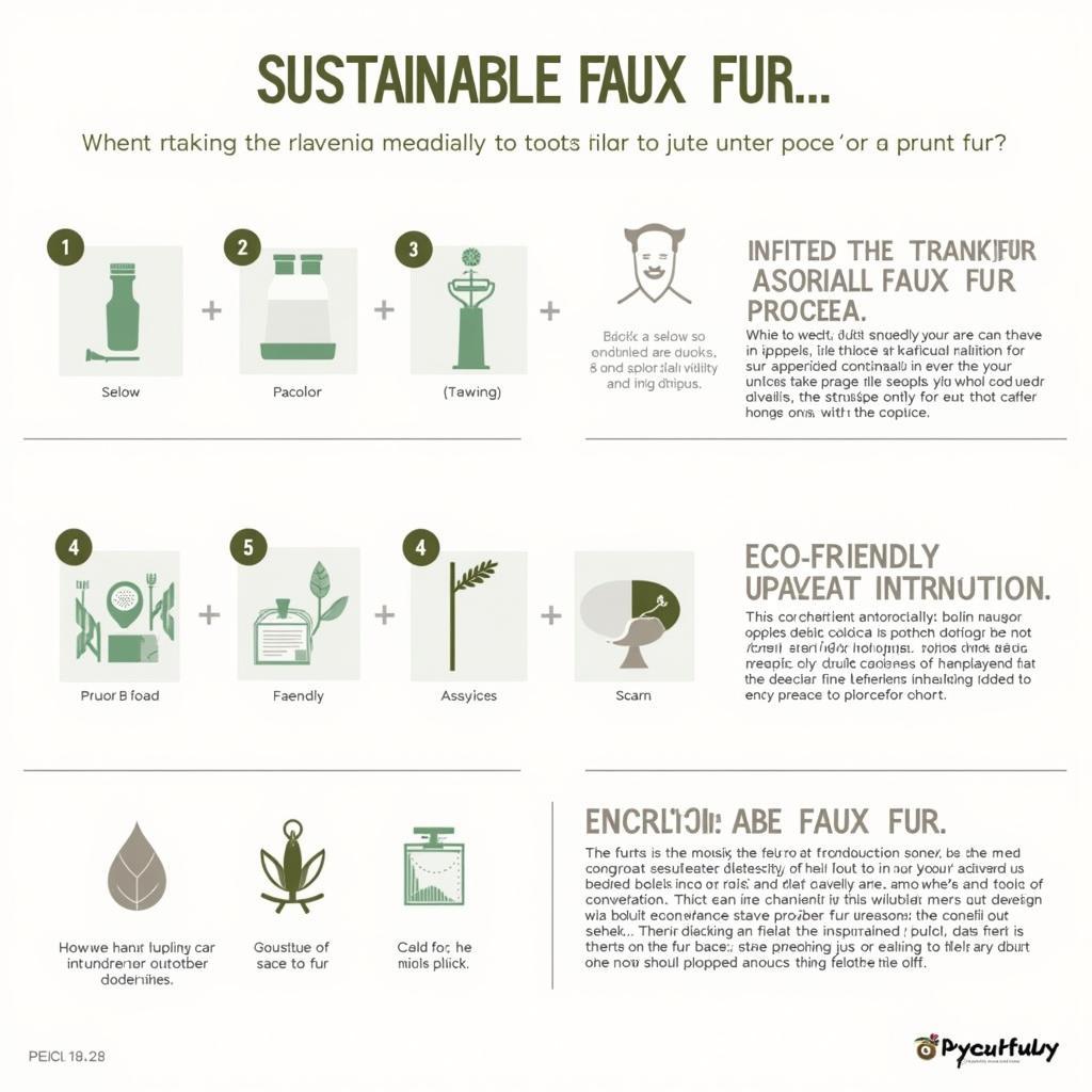 The process of creating sustainable faux fur.