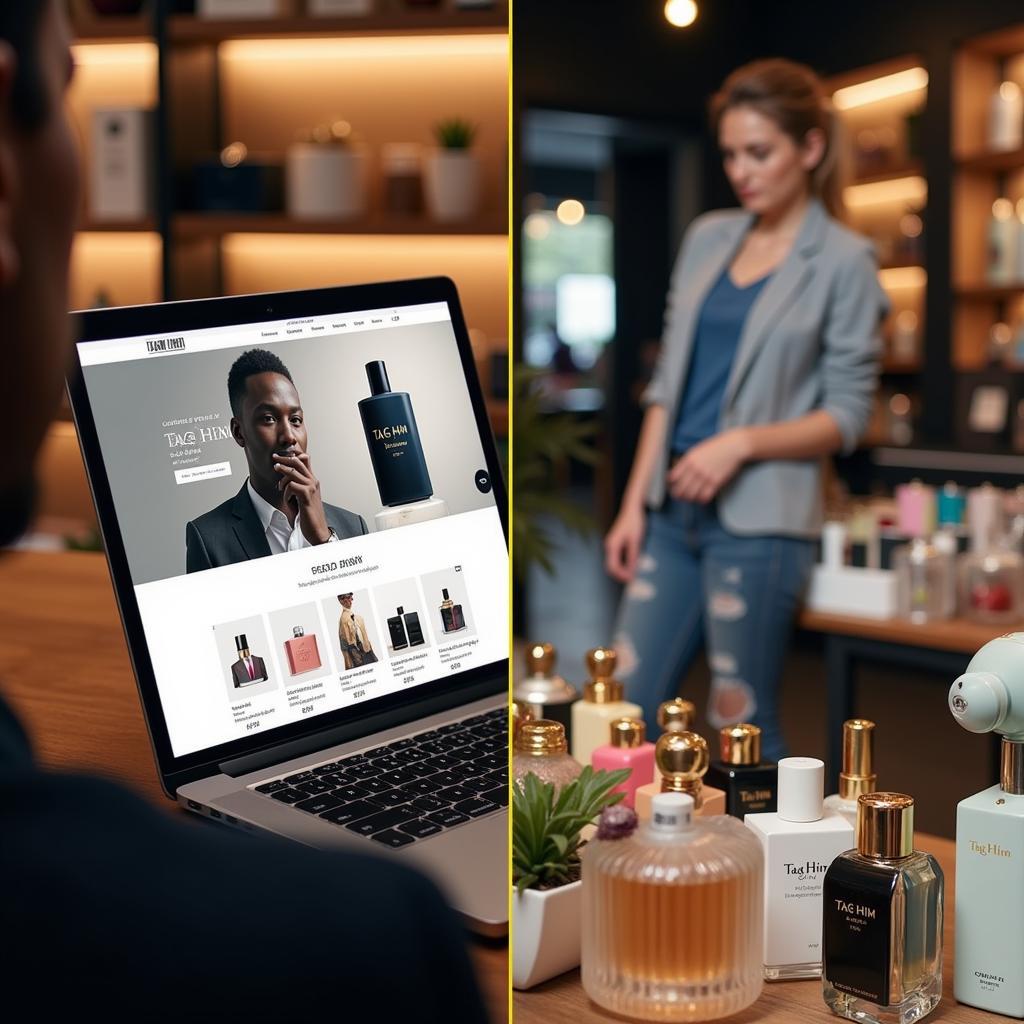 Online vs. Offline Tag Him Perfume Shopping in Pakistan