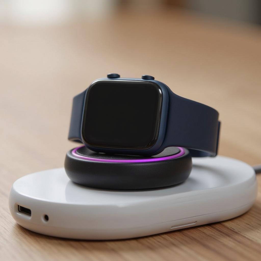 Ticwatch C2 on its Charging Dock