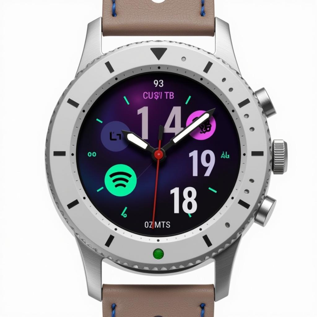 Ticwatch C2 Display Showing Time and Notifications