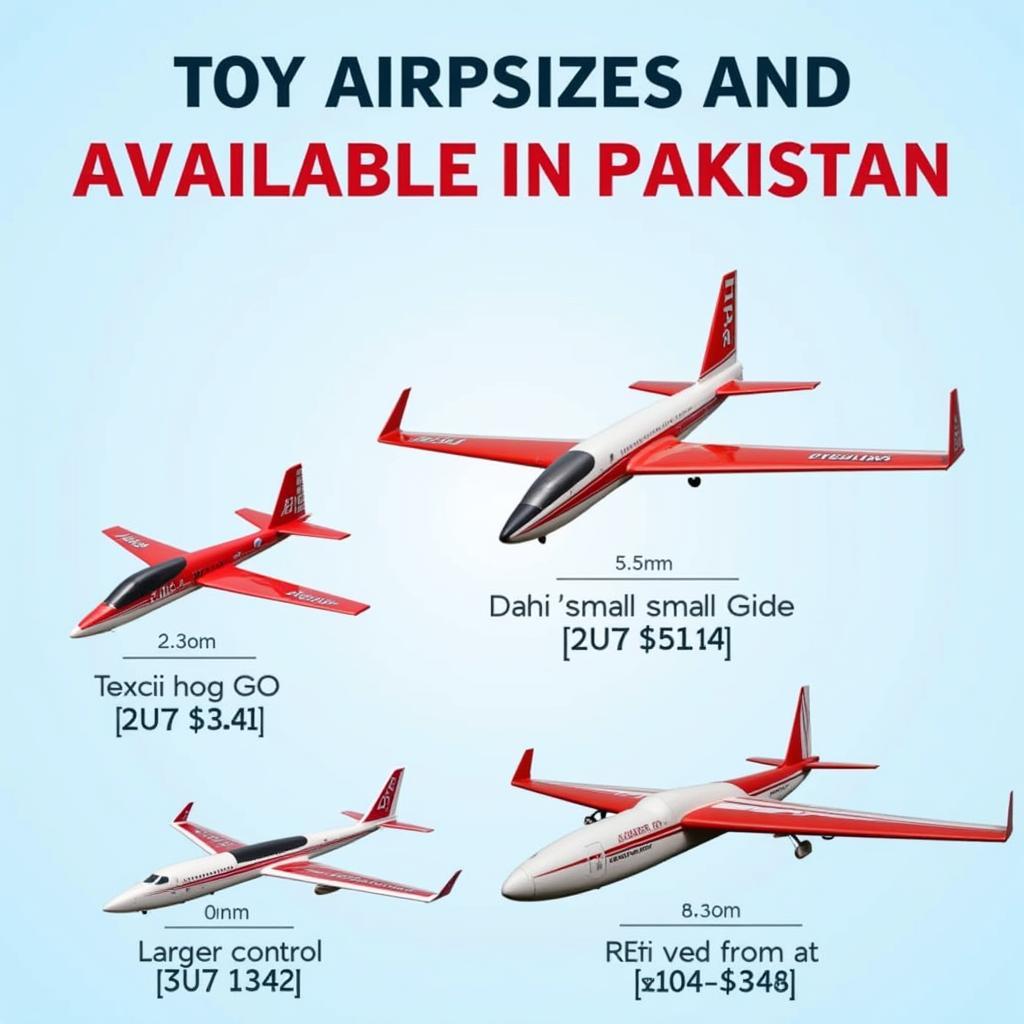 Toy Airplane Sizes in Pakistan