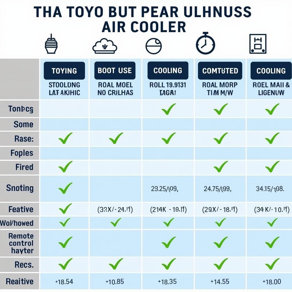 Comparison of Toyo Air Cooler Features