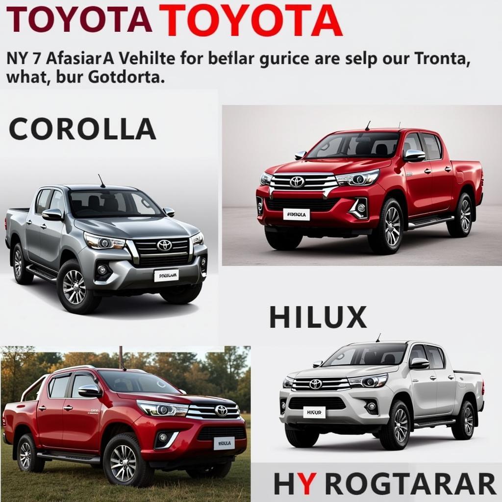 Popular Toyota Models in Pakistan