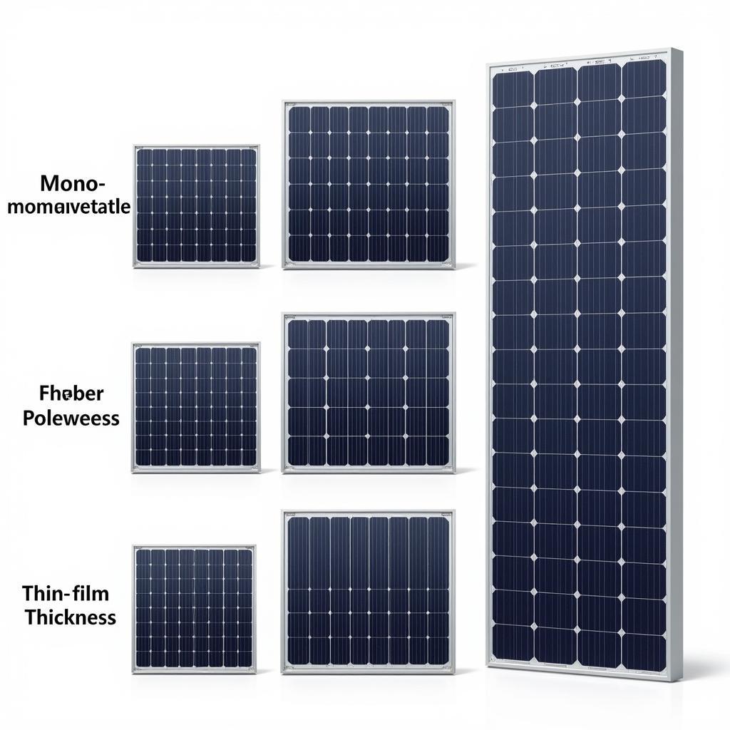 Different Types of Solar Panels Available in Pakistan - A visual comparison of monocrystalline, polycrystalline, and thin-film solar panels.