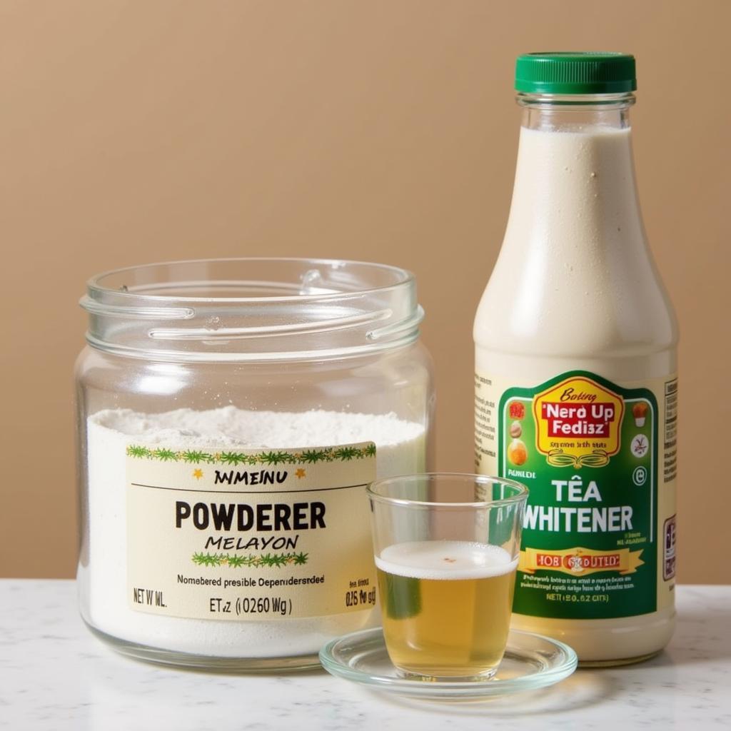 Different types of tea whitener – powder and liquid – in Pakistan