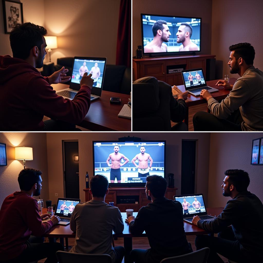 Pakistani UFC Fans Enjoying the Fight