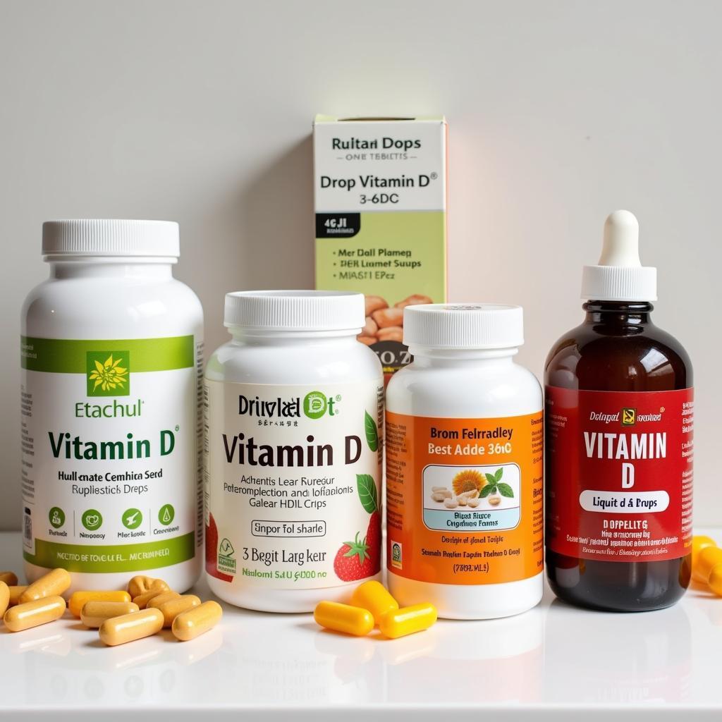 Vitamin D supplements in Pakistan: Various forms and brands available.