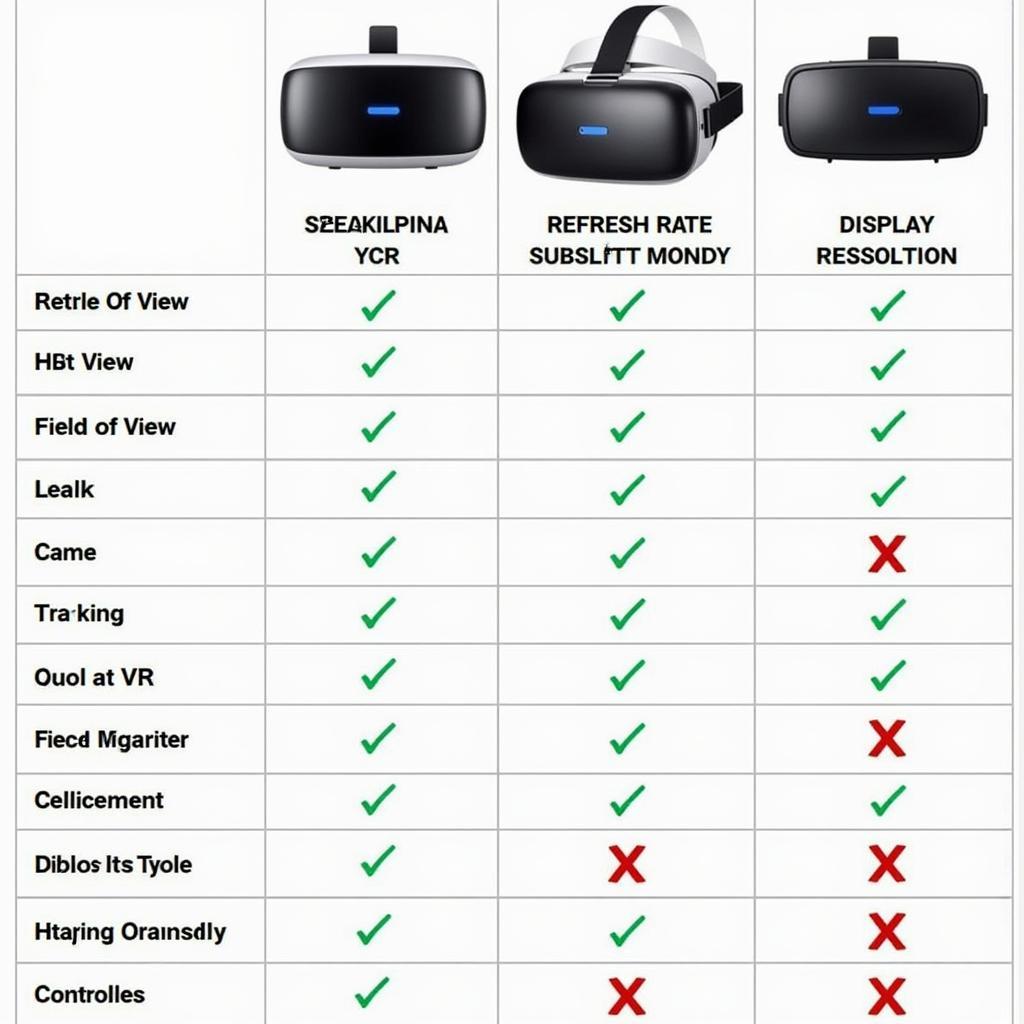 VR Headset Features Comparison