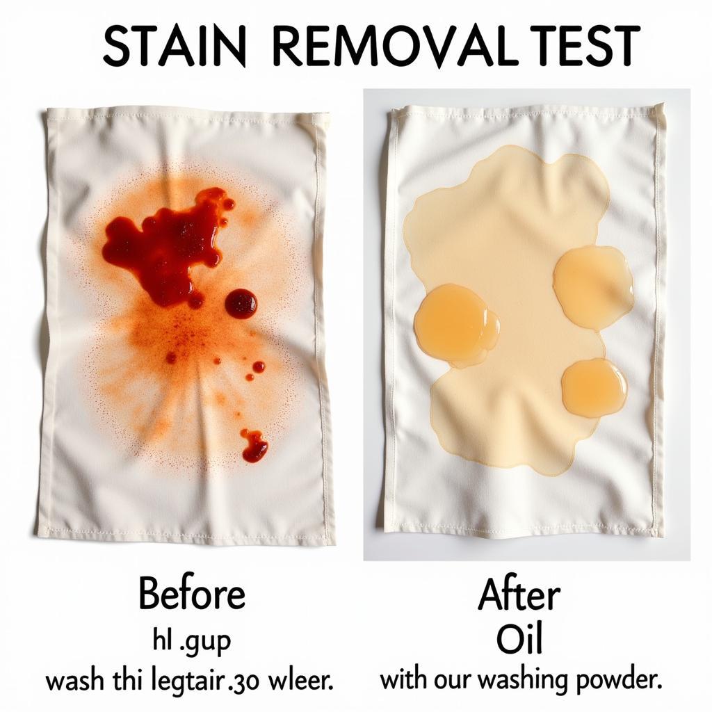 Washing Powder Stain Removal Test in Pakistan