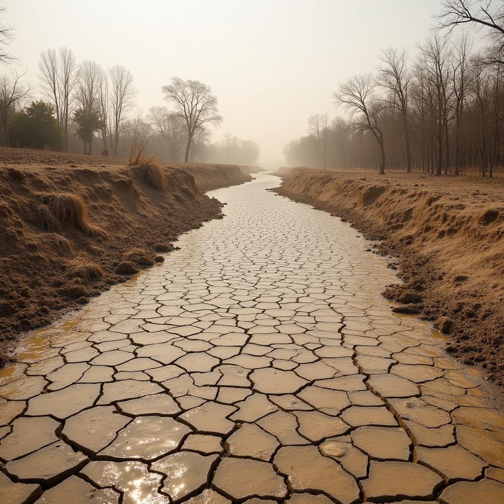 Arid landscape in Pakistan highlighting water scarcity