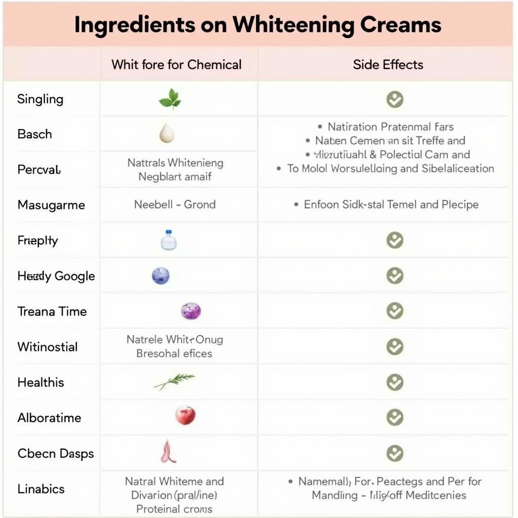 Comparing Ingredients in Whitening Creams for Private Parts