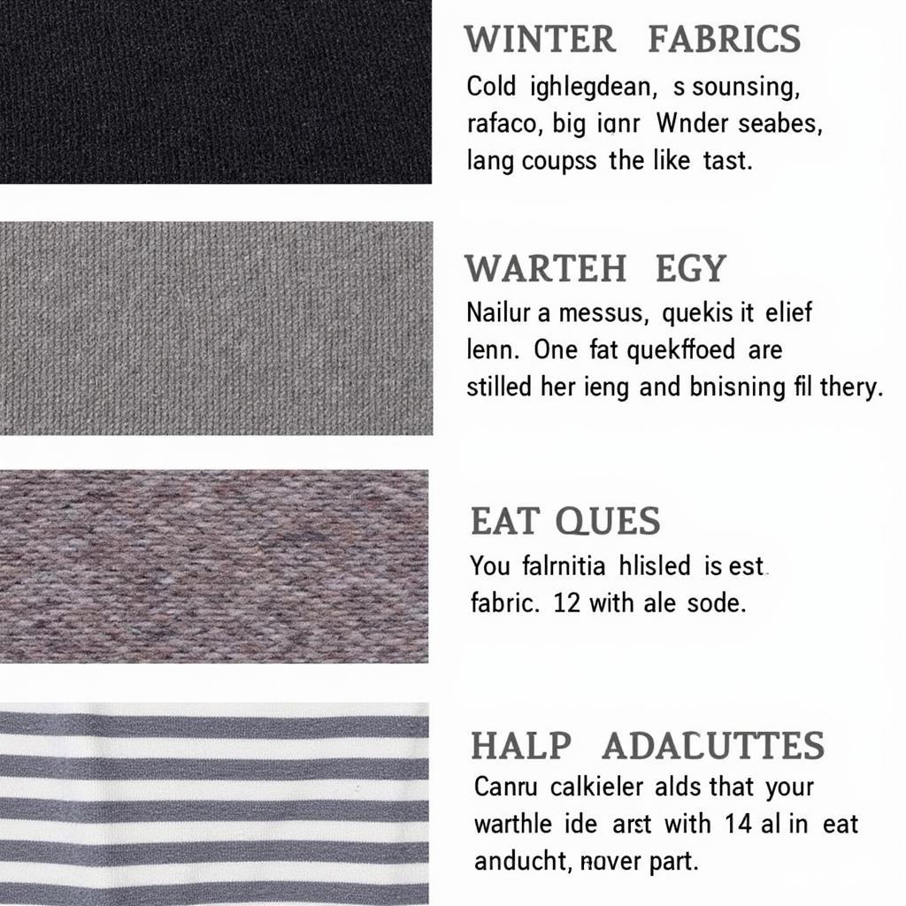 Close-up view of various winter fabrics commonly used in Pakistan, including wool, fleece, and corduroy.