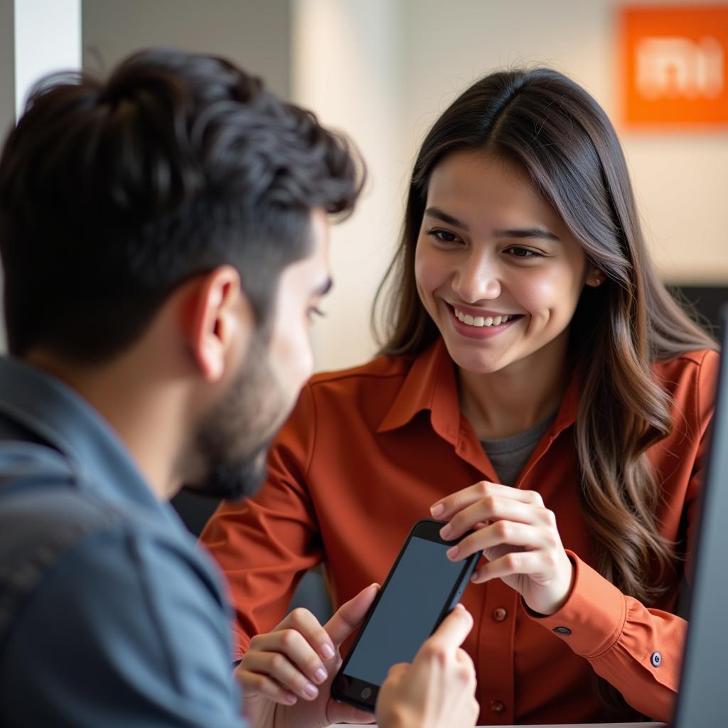 Xiaomi Pakistan Customer Service Representative Assisting a Customer