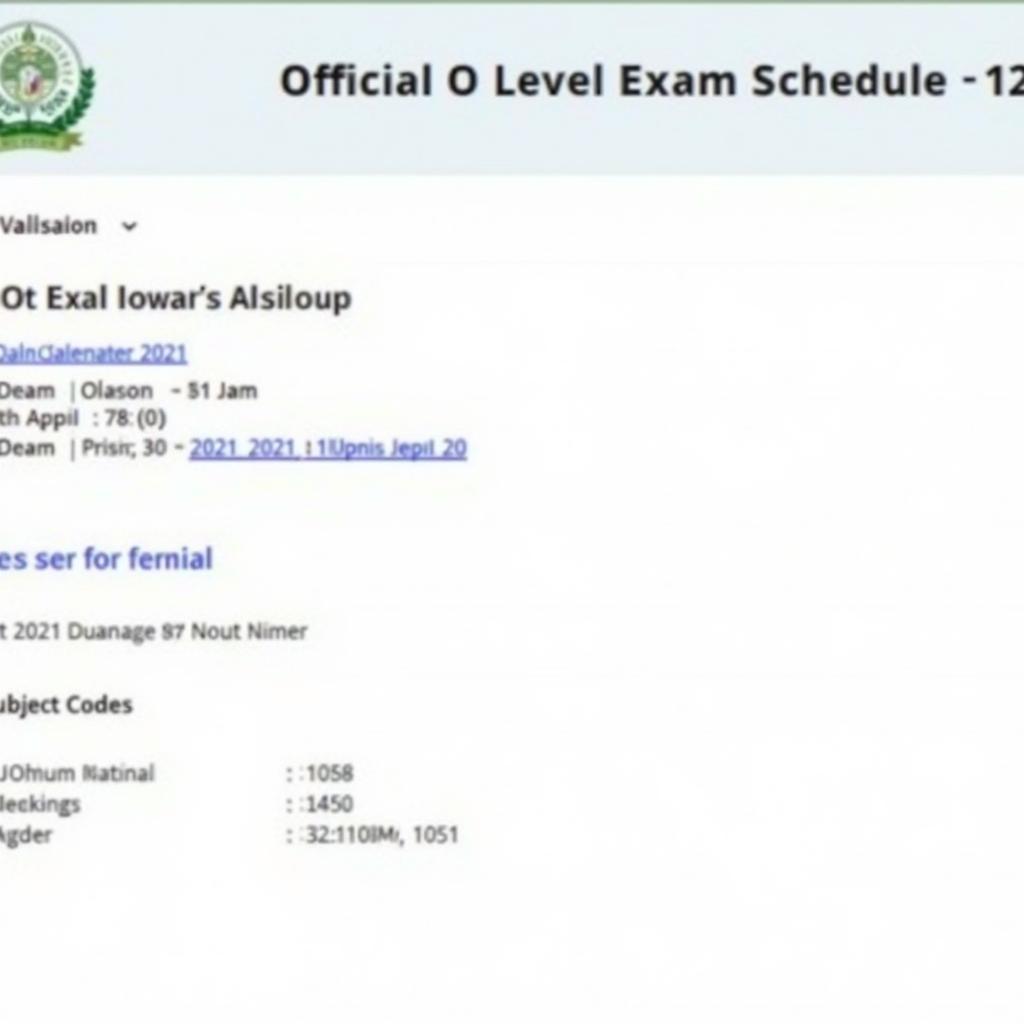 Accessing the O Level Exam Schedule Online