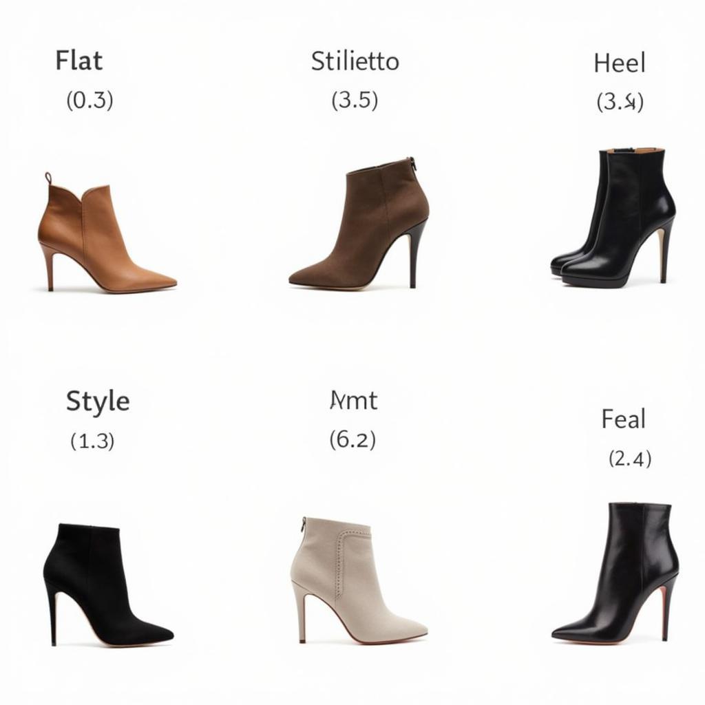 Variety of Ankle Boot Heel Heights in Pakistan