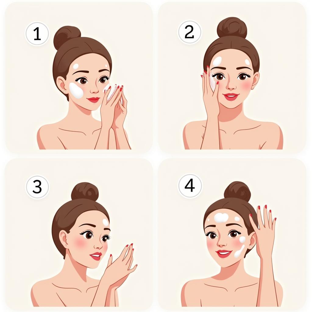 Steps to apply anti-aging cream