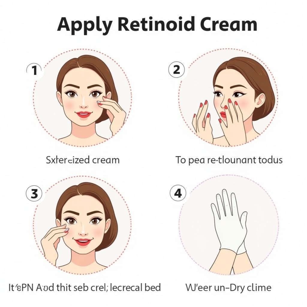 Properly applying retinoid cream