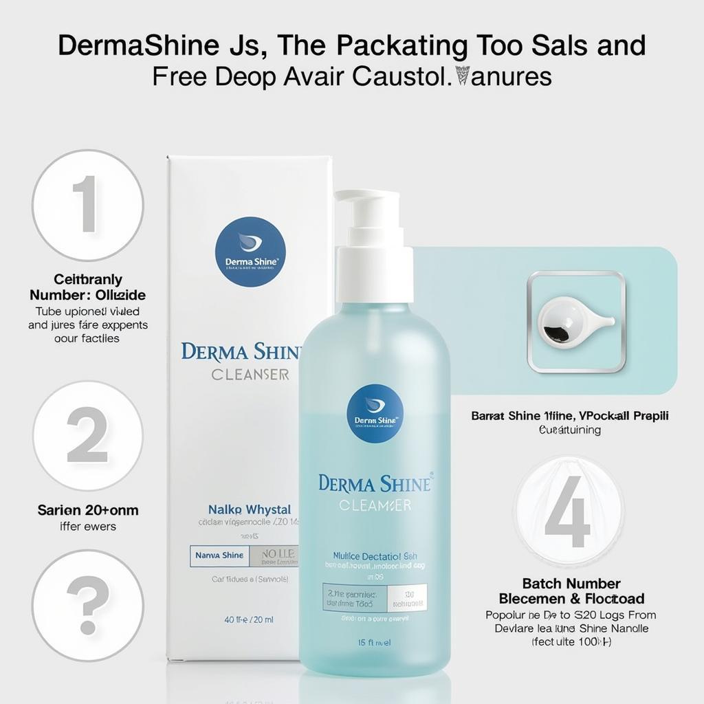 Authentic Derma Shine Cleanser Packaging in Pakistan