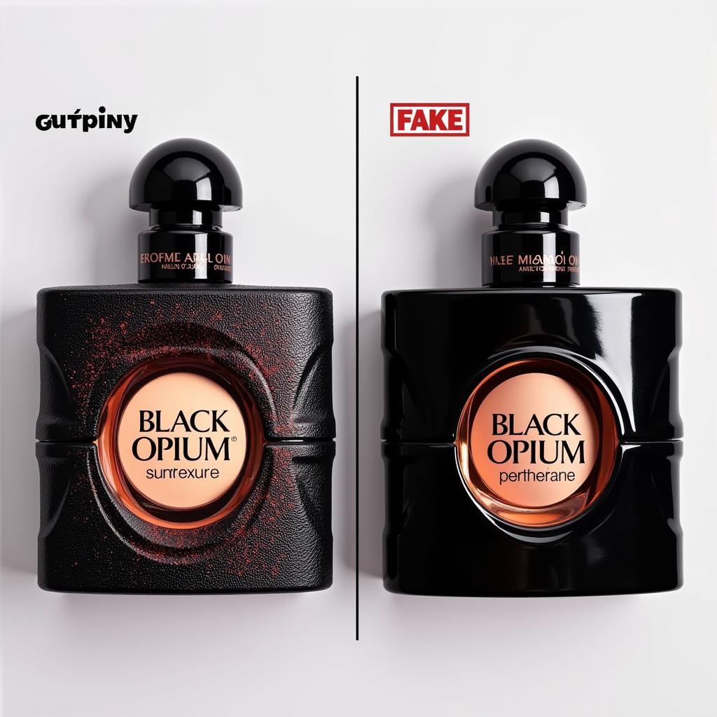 Authentic vs. Counterfeit Black Opium Perfume