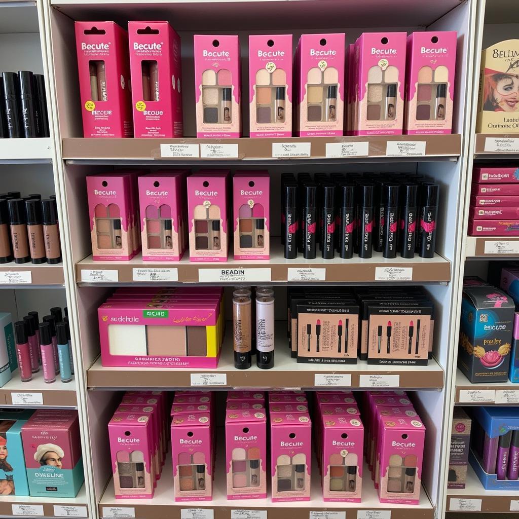 Becute Cosmetics Product Display in Pakistan