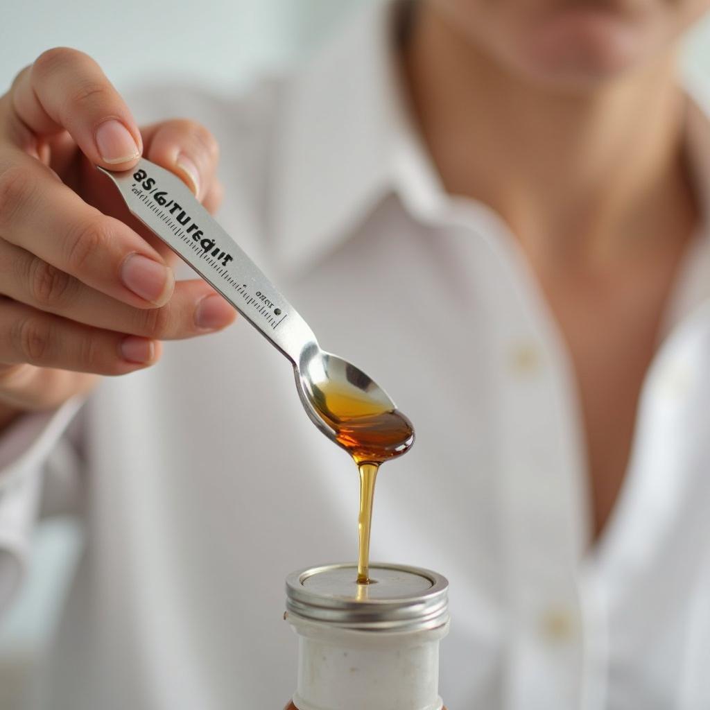 Measuring Biofungin Syrup Dosage