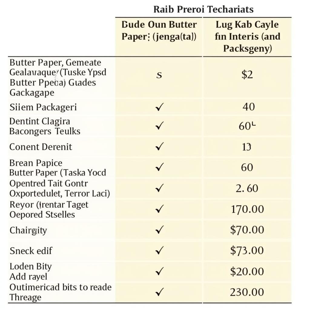 Butter Paper Price Comparison in Pakistan