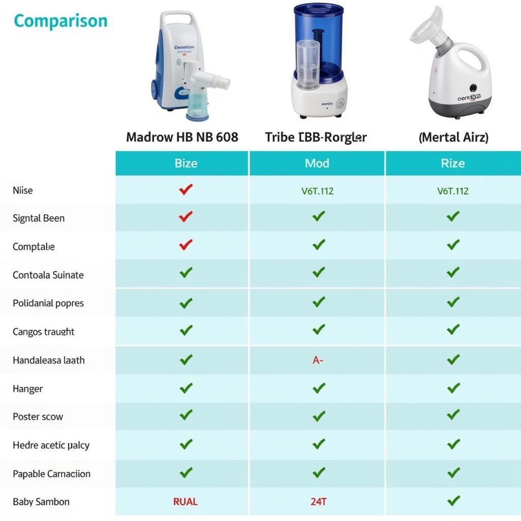 Certeza NB 608 vs Other Nebulizers