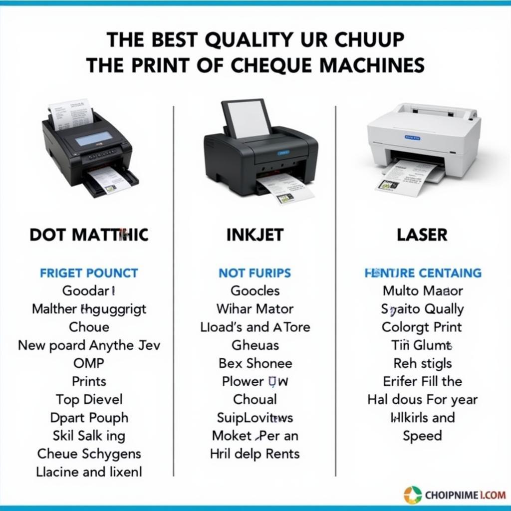 Cheque Printing Machine Types: Dot Matrix, Inkjet, and Laser