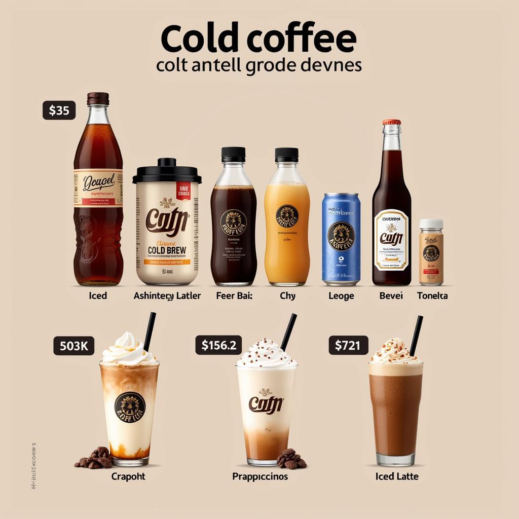 Variety of cold coffee options in Pakistan