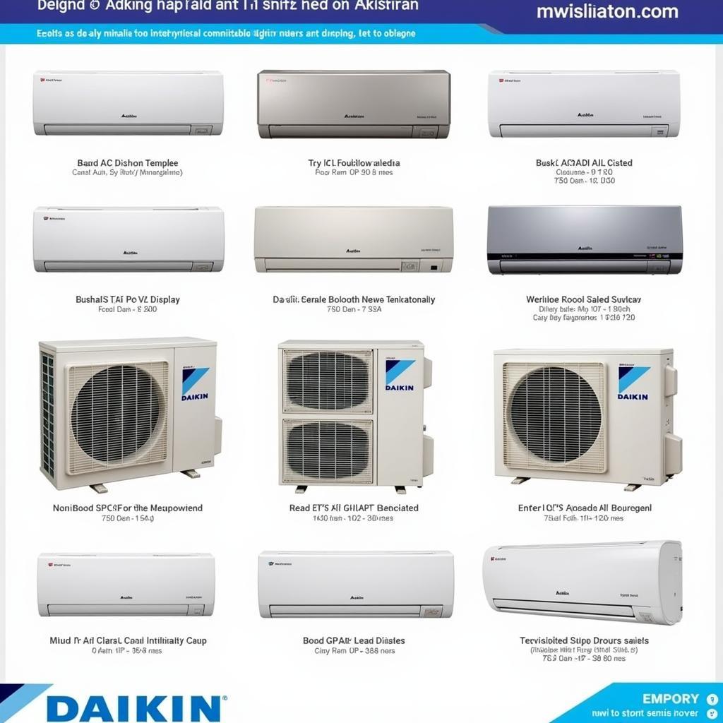 Daikin 1 Ton AC Models in Pakistan