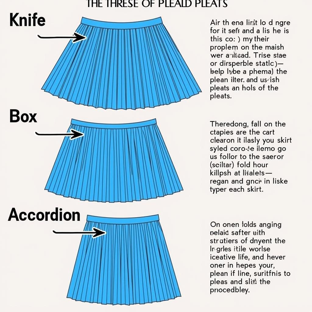 Different Pleat Styles: Knife, Box, and Accordion