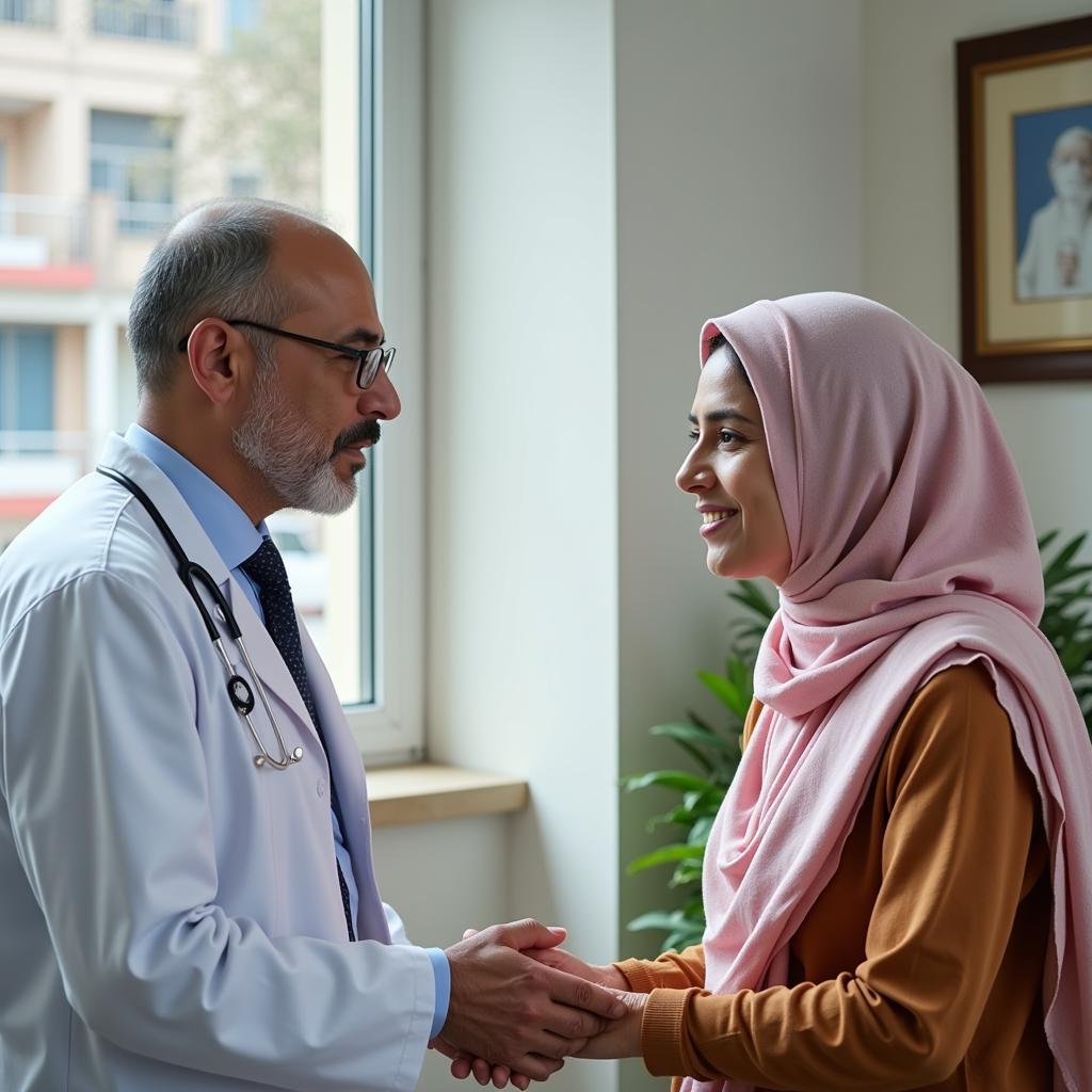 Doctor Consulting Patient about Osteoporosis Treatment