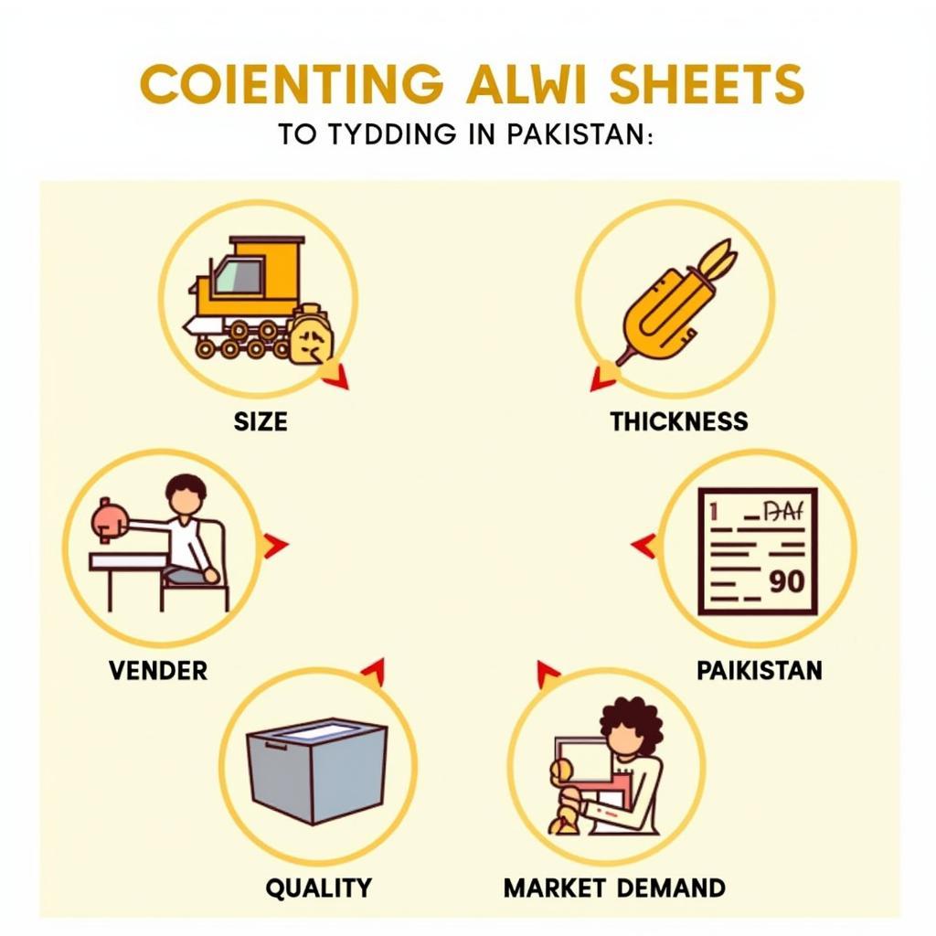 Factors influencing Lasani sheet prices in Pakistan, including size, thickness, and quality.