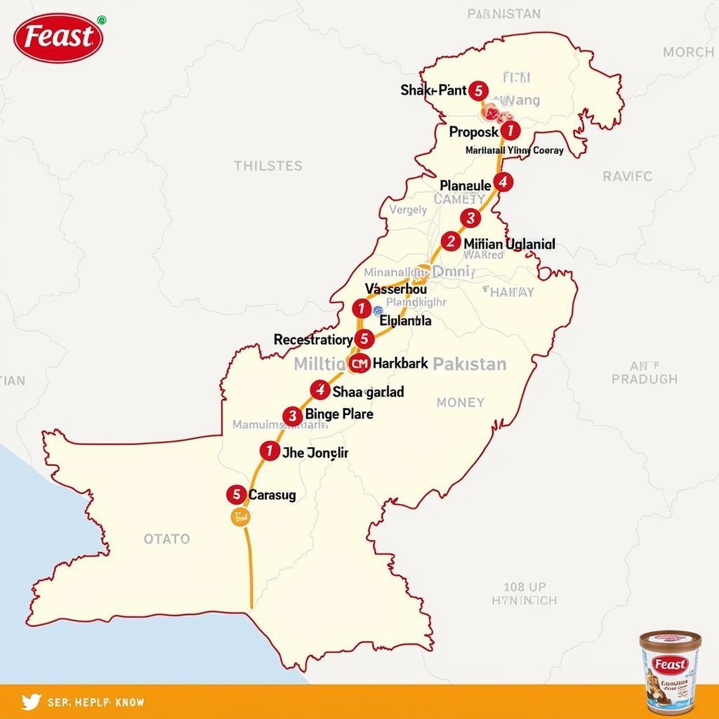 Feast Ice Cream Retail Locations in Pakistan