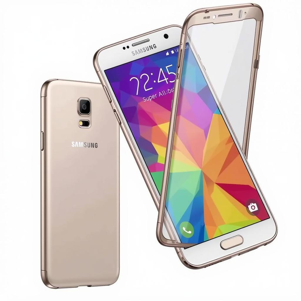 Samsung Galaxy J7 Edge showcasing its sleek metal design and vibrant Super AMOLED display