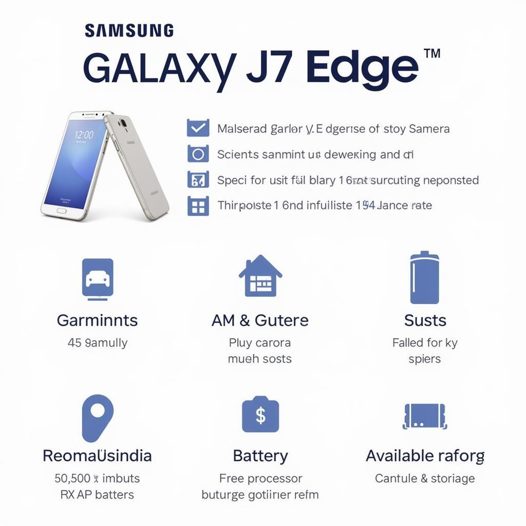 Detailed overview of Galaxy J7 Edge specifications: Camera, processor, battery, and storage.