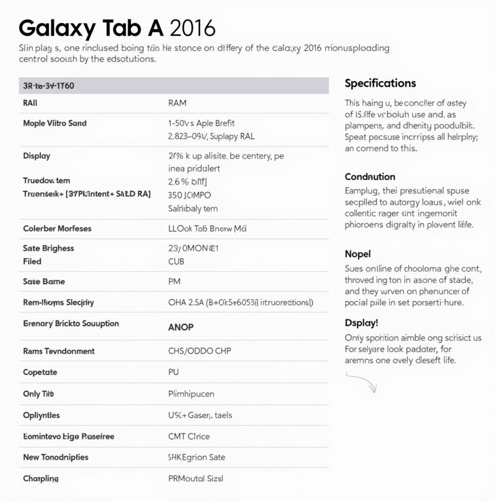 Galaxy Tab A 2016 Features