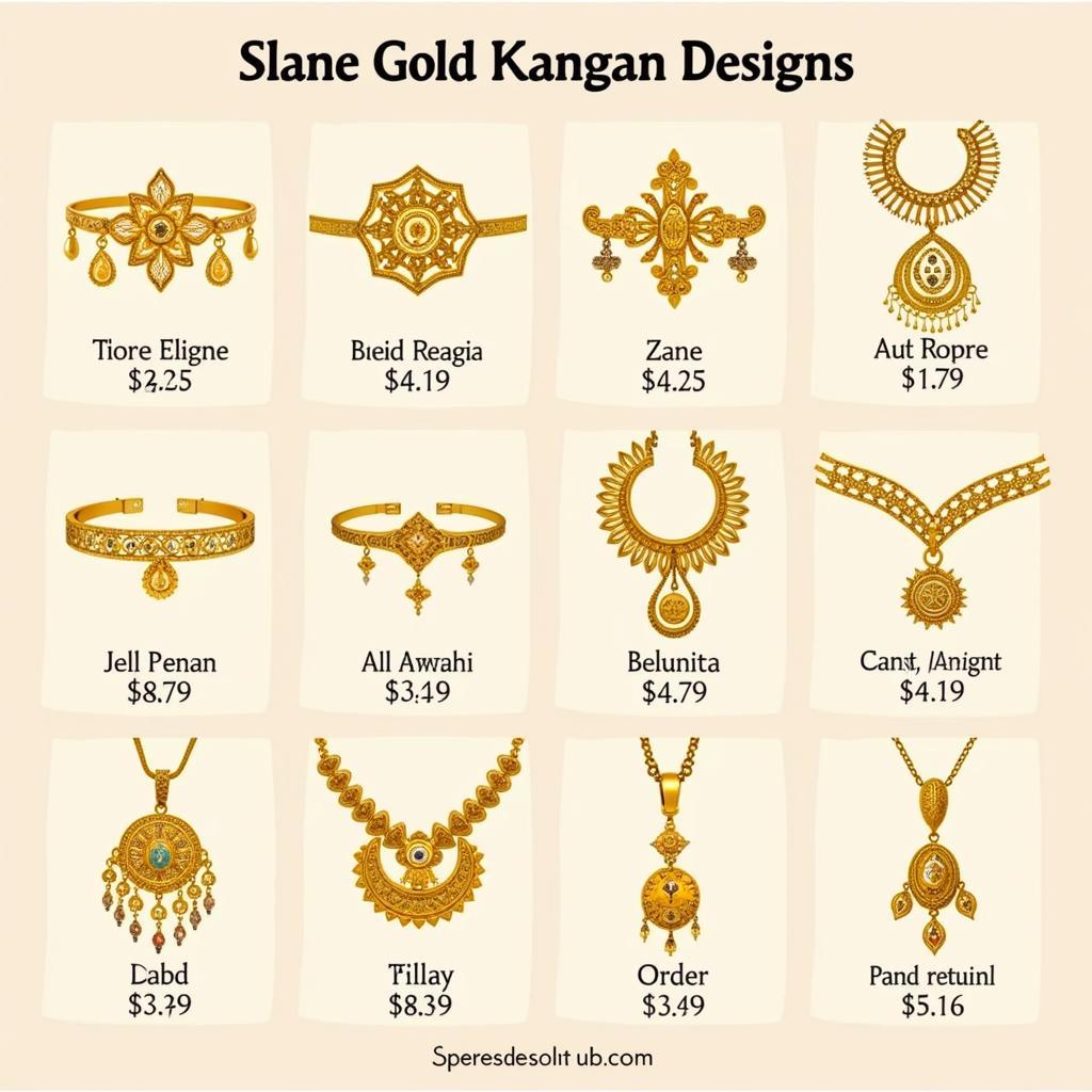 Gold Kangan Designs in Pakistan with Varying Price Ranges