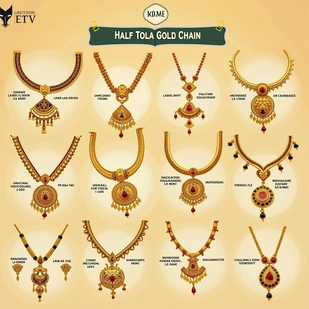 Latest Half Tola Gold Chain Designs in Pakistan