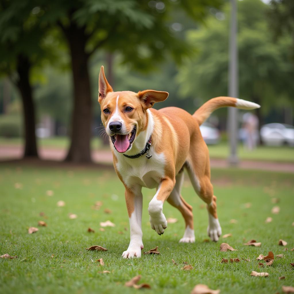 A healthy and vaccinated dog in Pakistan