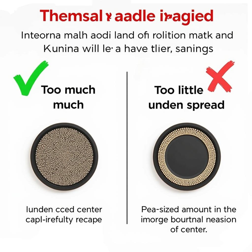 Incorrect vs. Correct Thermal Paste Application