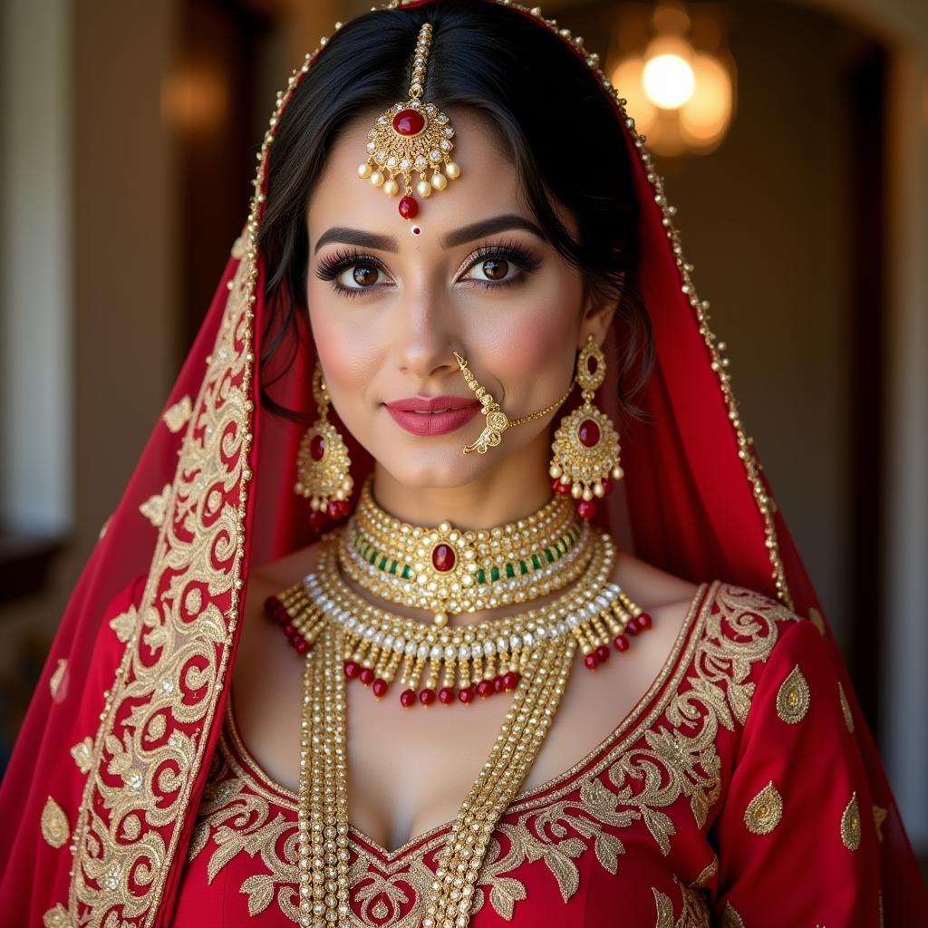 Indian Lehenga Worn by a Pakistani Bride