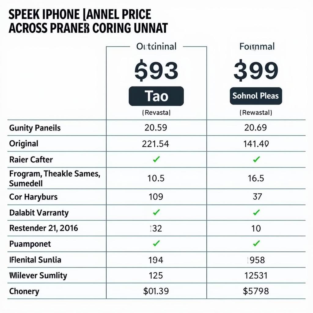 iPhone Panel Price Comparison in Pakistan