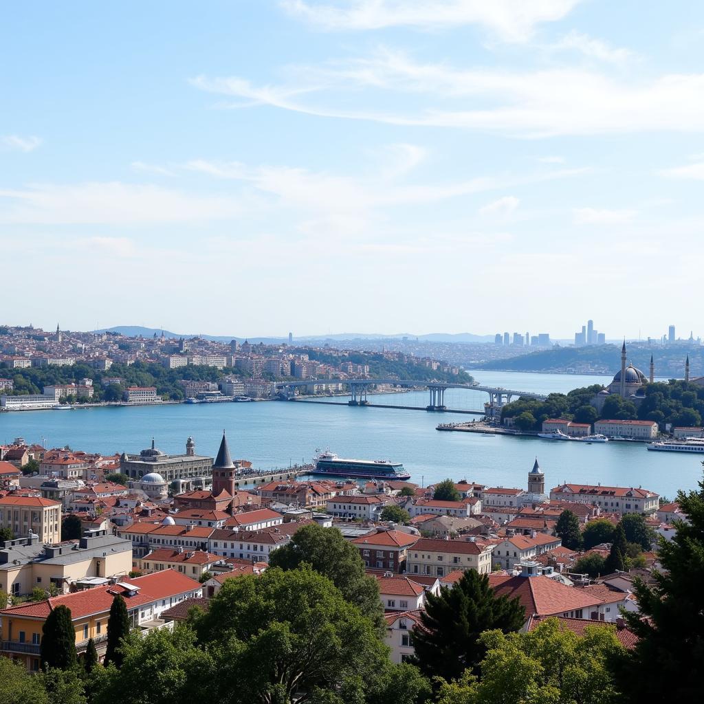 Panoramic View of Istanbul Cityscape