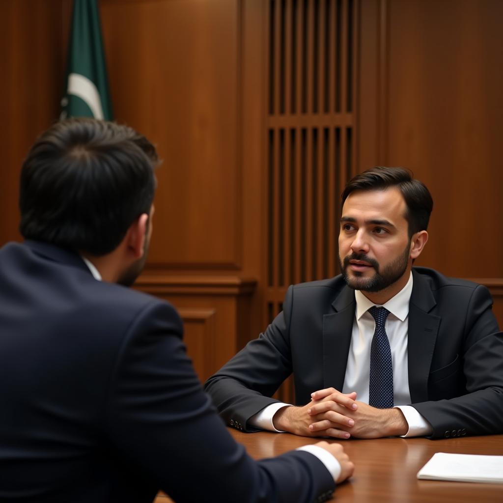 Lawyer in Courtroom Pakistan