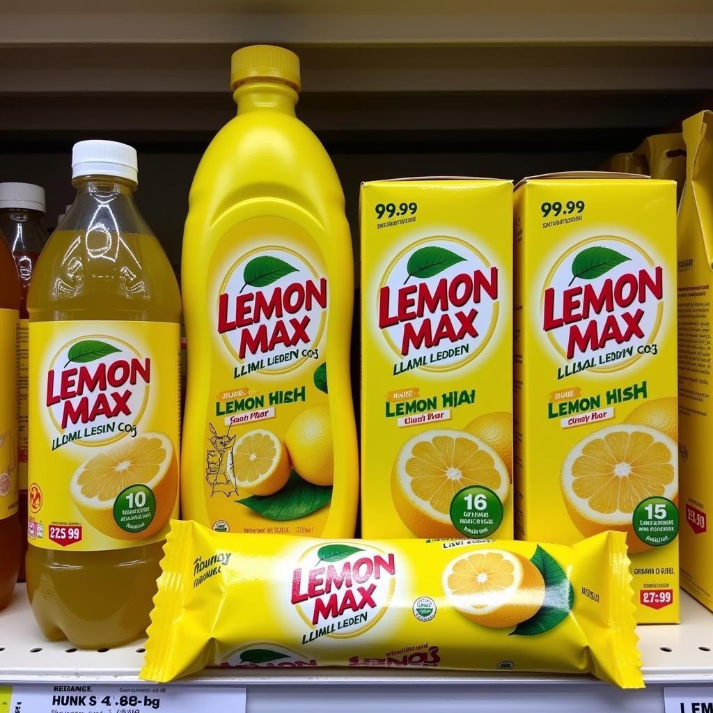 Different Lemon Max Variants in a Pakistani Store